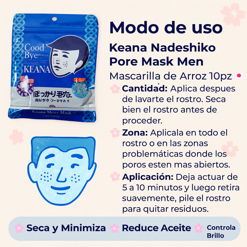 Keana Nadeshiko Mens Mask Japón Mascarilla Facial Hombre Normal A Mixta